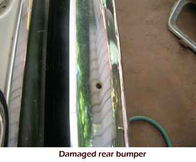 Damaged Rear Bumper