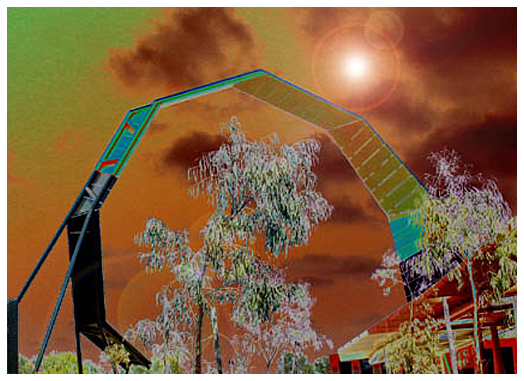 SOLARISED ARCH   [Canberra Nat. Museum]